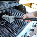 Kitchen Accessories BBQ Grill Brush and Scraper Barbecue Kit Cleaning Brush Stainless Steel Tools Wire Bristles Triangle BBQ Grill Cleaning Brush for Weber Gas Charcoal Porcelain Cast Iron & All Grilling Grates Accessories