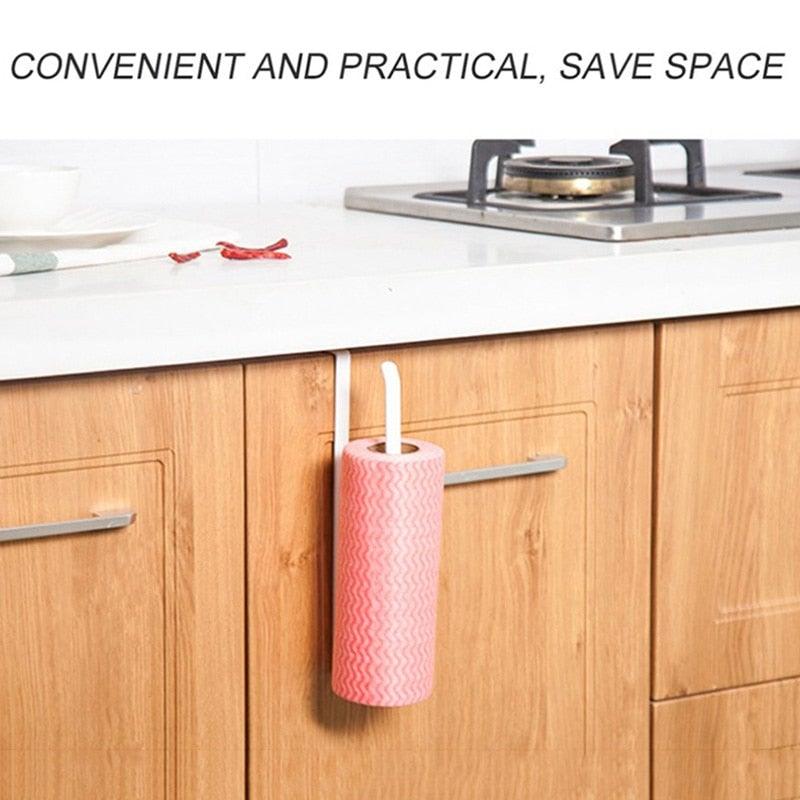 Kitchen Bathroom Toilet Paper Holder Tissue Storage Organizers Rack Roll Paper Holder Hanging Towel Holder Home Durable Roll Paper Towel Rack For Kitchen Bathroom Toilet Pantry Decor Stevvex