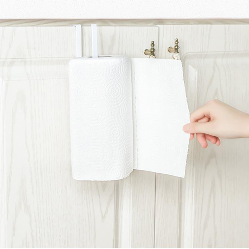 Kitchen Bathroom Toilet Paper Holder Tissue Storage Organizers Rack Roll Paper Holder Hanging Towel Holder Home Durable Roll Paper Towel Rack For Kitchen Bathroom Toilet Pantry Decor Stevvex