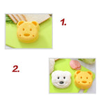 Kitchen Breakfast Bear Sandwich Mold Bread Biscuit Cake Tool Making Mold Household Making Accessories Bear Shape Sandwich Mold Cutter Yellow Bread Sandwich Shapers Maker For Kids Stevvex