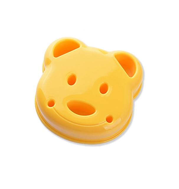 Kitchen Breakfast Bear Sandwich Mold Bread Biscuit Cake Tool Making Mold Household Making Accessories Bear Shape Sandwich Mold Cutter Yellow Bread Sandwich Shapers Maker For Kids Stevvex