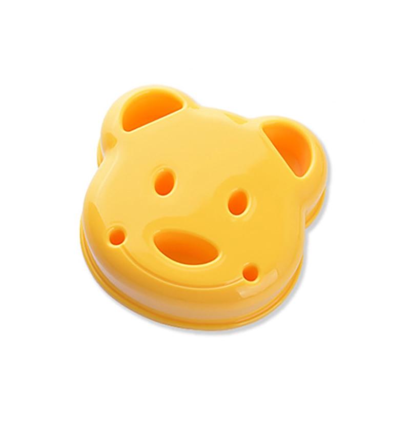 Kitchen Breakfast Bear Sandwich Mold Bread Biscuit Cake Tool Making Mold Household Making Accessories Bear Shape Sandwich Mold Cutter Yellow Bread Sandwich Shapers Maker For Kids Stevvex