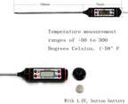 Kitchen Digital BBQ Food Thermometer Meat Cake Candy Fry Grill Dinning Household  Meat Thermometer Digital Instant Read Food Meat Thermometer with Long Probe Cooking Thermometer for Kitchen BBQ Grill and Cooking Thermometer  Oven Thermometer Tool Stevvex