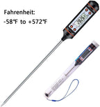 Kitchen Digital BBQ Food Thermometer Meat Cake Candy Fry Grill Dinning Household  Meat Thermometer Digital Instant Read Food Meat Thermometer with Long Probe Cooking Thermometer for Kitchen BBQ Grill and Cooking Thermometer  Oven Thermometer Tool Stevvex