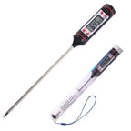 Kitchen Digital BBQ Food Thermometer Meat Cake Candy Fry Grill Dinning Household  Meat Thermometer Digital Instant Read Food Meat Thermometer with Long Probe Cooking Thermometer for Kitchen BBQ Grill and Cooking Thermometer  Oven Thermometer Tool Stevvex