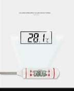 Kitchen Digital BBQ Food Thermometer Meat Cake Candy Fry Grill Dinning Household Waterproof Instant Read Meat Thermometer for Cooking Digital Food Thermometer For Cooking IP67 Waterproof Kitchen Thermometer Probe With Cooking Thermometer Oven Tool Stevvex