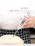 Kitchen Digital BBQ Food Thermometer Meat Cake Candy Fry Grill Dinning Household Waterproof Instant Read Meat Thermometer for Cooking Digital Food Thermometer For Cooking IP67 Waterproof Kitchen Thermometer Probe With Cooking Thermometer Oven Tool Stevvex