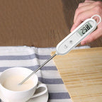 Kitchen Digital BBQ Food Thermometer Meat Cake Candy Fry Grill Dinning Household Waterproof Instant Read Meat Thermometer for Cooking Digital Food Thermometer For Cooking IP67 Waterproof Kitchen Thermometer Probe With Cooking Thermometer Oven Tool Stevvex