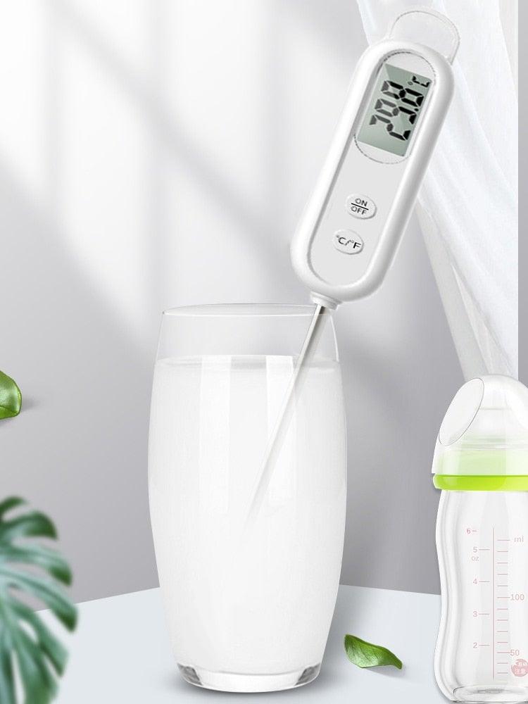Kitchen Digital BBQ Food Thermometer Meat Cake Candy Fry Grill Dinning Household Waterproof Instant Read Meat Thermometer for Cooking Digital Food Thermometer For Cooking IP67 Waterproof Kitchen Thermometer Probe With Cooking Thermometer Oven Tool Stevvex