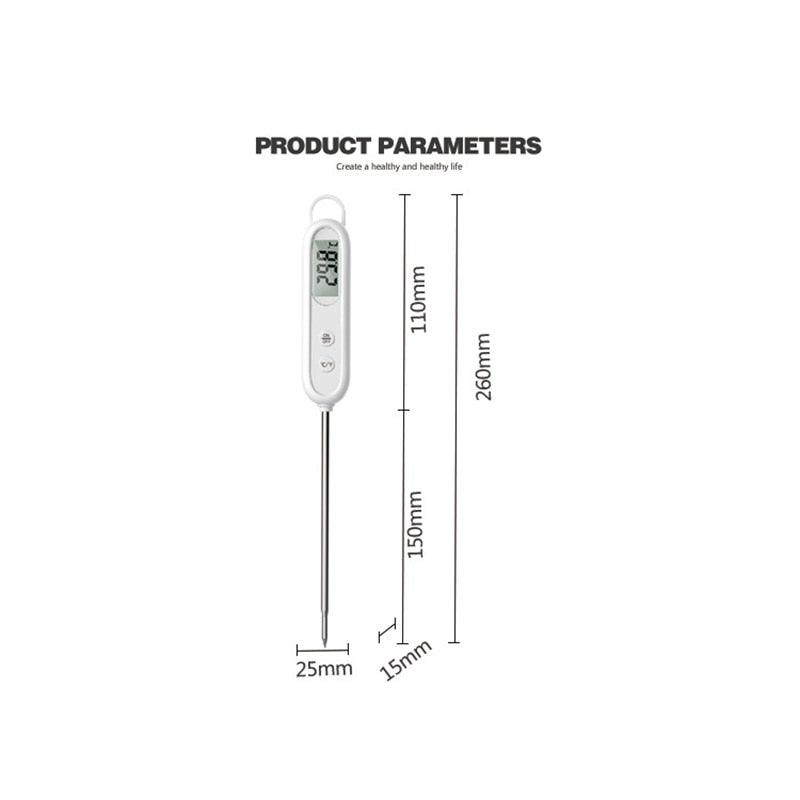 Kitchen Digital BBQ Food Thermometer Meat Cake Candy Fry Grill Dinning Household Waterproof Instant Read Meat Thermometer for Cooking Digital Food Thermometer For Cooking IP67 Waterproof Kitchen Thermometer Probe With Cooking Thermometer Oven Tool Stevvex