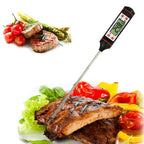 Kitchen Digital BBQ Food Thermometer Meat Cake Candy Fry Grill Dinning Household Waterproof Instant Read Meat Thermometer for Cooking Digital Food Thermometer For Cooking IP67 Waterproof Kitchen Thermometer Probe With Cooking Thermometer Oven Tool Stevvex