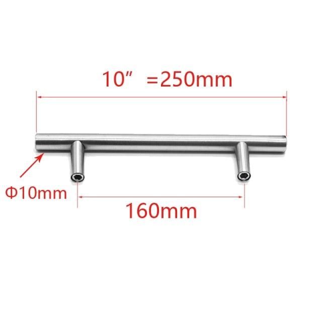 Kitchen Door T Bar Pull Straight Handle Knobs Cabinet Pull Diameter 10mm Stainless Steel Handles Furniture Hardware Kitchen Door T Bar Straight Handle Pull Knobs Furniture Hardware Assist Bath Handle Stevvex
