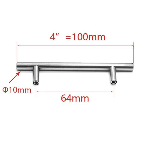 Kitchen Door T Bar Pull Straight Handle Knobs Cabinet Pull Diameter 10mm Stainless Steel Handles Furniture Hardware Kitchen Door T Bar Straight Handle Pull Knobs Furniture Hardware Assist Bath Handle Stevvex