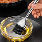 Kitchen Oil Brush BBQ Grill Basting Brush Stainless Steel Handle Pastry Brush Barbecue Cooking Brush BBQ Kitchen Tools String Brush BBQ Pastry Brush Stainless Steel BBQ Sauce Oil Pastry Brush for Baking BBQ Accessories Stevvex