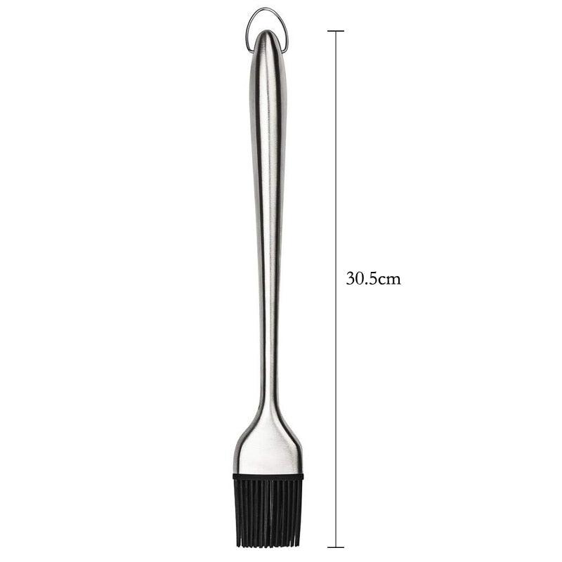 Kitchen Oil Brush BBQ Grill Basting Brush Stainless Steel Handle Pastry Brush Barbecue Cooking Brush BBQ Kitchen Tools String Brush BBQ Pastry Brush Stainless Steel BBQ Sauce Oil Pastry Brush for Baking BBQ Accessories Stevvex