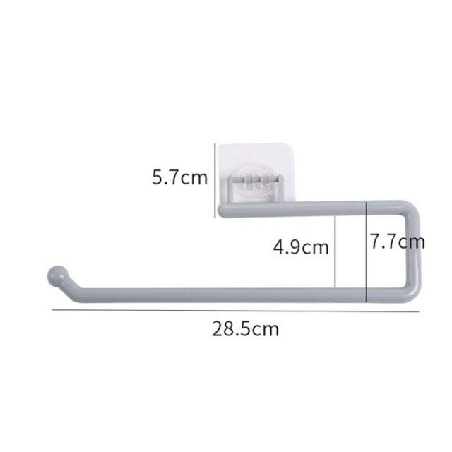 Kitchen Paper Roll Holder Towel Hanger Rack Bar Cabinet Rag Hanging Holder Shelf Toilet Paper Holders Toilet Kitchen Accessories Paper Towel Holder Under Cabinet Wall Mount Self Adhesive No Drilling Stevvex