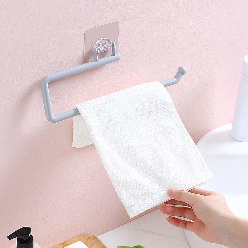 Kitchen Paper Roll Holder Towel Hanger Rack Toilet Paper Holders Bathroom Organizer Shelf Bar Cabinet Rag Hanging Holder Kitchen Tissue Roll Holder Wall Mounted Paper Holder Under Kitchen Cabinet For Shower Bathroom Stevvex
