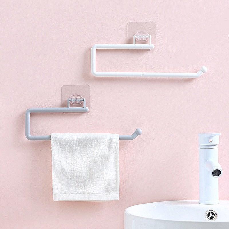 Kitchen Paper Roll Holder Towel Hanger Rack Toilet Paper Holders Bathroom Organizer Shelf Bar Cabinet Rag Hanging Holder Kitchen Tissue Roll Holder Wall Mounted Paper Holder Under Kitchen Cabinet For Shower Bathroom Stevvex