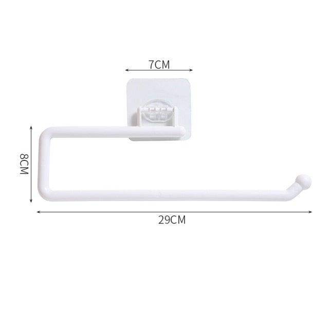Kitchen Paper Roll Holder Towel Hanger Rack Toilet Paper Holders Bathroom Organizer Shelf Bar Cabinet Rag Hanging Holder Kitchen Tissue Roll Holder Wall Mounted Paper Holder Under Kitchen Cabinet For Shower Bathroom Stevvex