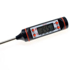 Kitchen Probe Thermometer 304 Stainless Steel Measuring Food Barbecue Milk Soup Oil Thermometer Digital Water Thermometer for Liquid Candle Instant Read With Waterproof For Food Meat Milk Long Probe Stevvex