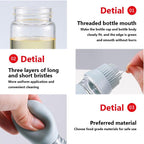 Kitchen Silicone Oil Bottle Portable Sauce Seasoning Tool Cooking Baking BBQ Quantitative Brush Dispenser Universal Accessories Glass Olive Bottle with Silicone Brush and Dropper Measuring Container for Kitchen Cooking Pancake Frying BBQ Accessories Stevvex