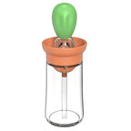 Kitchen Silicone Oil Bottle Portable Sauce Seasoning Tool Cooking Baking BBQ Quantitative Brush Dispenser Universal Accessories Glass Olive Bottle with Silicone Brush and Dropper Measuring Container for Kitchen Cooking Pancake Frying BBQ Accessories Stevvex