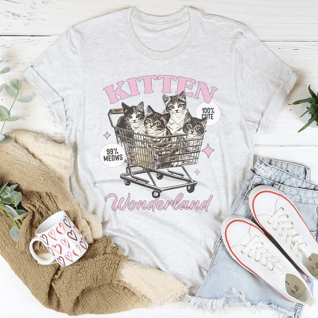 Kitten Wonderland Tee Peachy Sunday