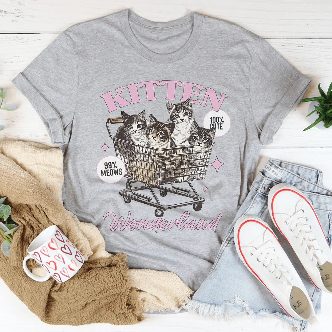 Kitten Wonderland Tee Peachy Sunday