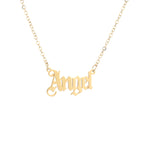 Gold Stainless Steel "Angel" and "Princess" Necklaces