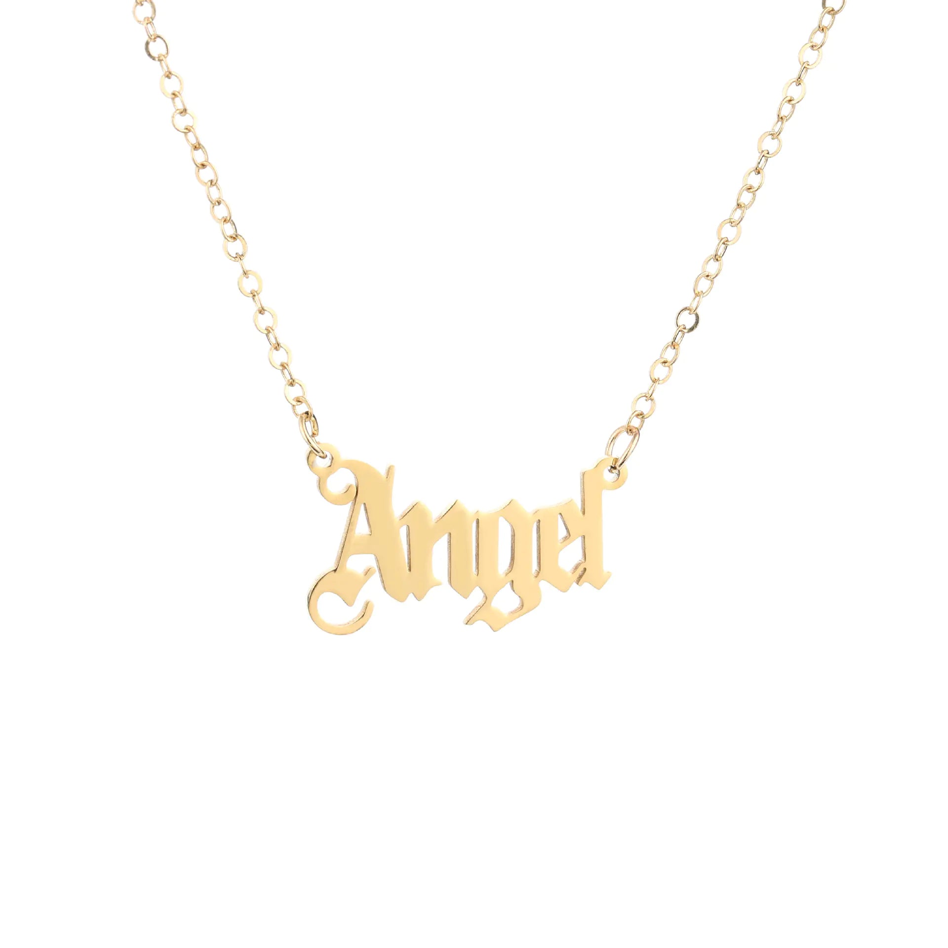 Gold Stainless Steel "Angel" and "Princess" Necklaces