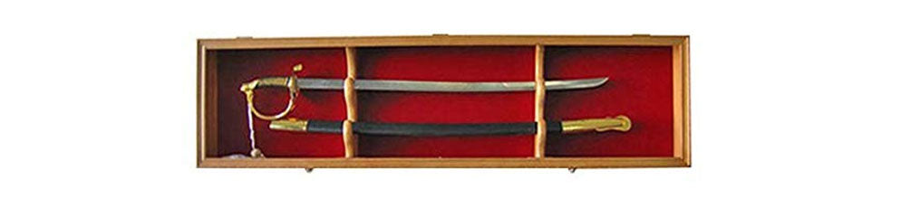 1 Sword Display Case Cabinet Stand Holder Wall Rack Shadow Box - Lockable w/ 98% UV Protection The Military Gift Store