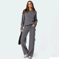 Luxe Knit Hoodie Cargo Set (One Piece) Pi-Mart