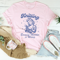 Knitting Because Murder Is Wrong Tee Peachy Sunday