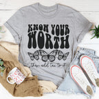 Know Your Worth & Add Tax To It Tee Peachy Sunday