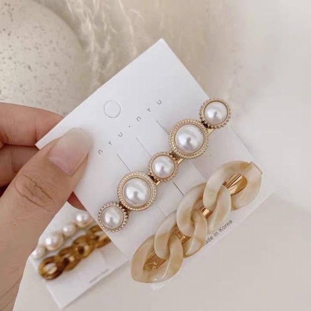 Korea Style Pearl Hair clip for Women Romantic Female Jewelry Chain Hairpin Accessories Hair Stick Barrettes  Hair Accessories for Party Wedding Stevvex