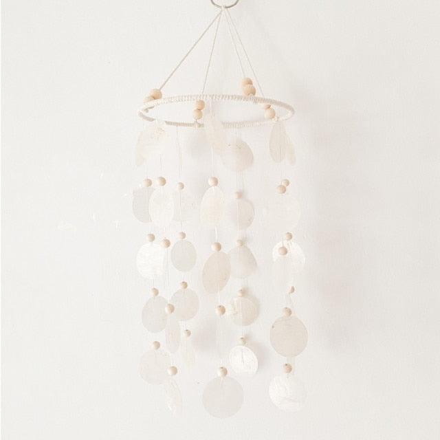 Korean Style Home Shell Melodious Sound Wind Chime Room Decoration Ornaments Nordic Hanging Wind Bells Wall Pendant For Home Office Kids Room Nursery Decor Gifts Photography Hanging Wind Chimes Stevvex