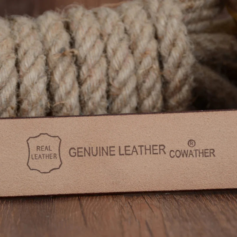 COWATHER Genuine Leather Casual Business Men's Belt