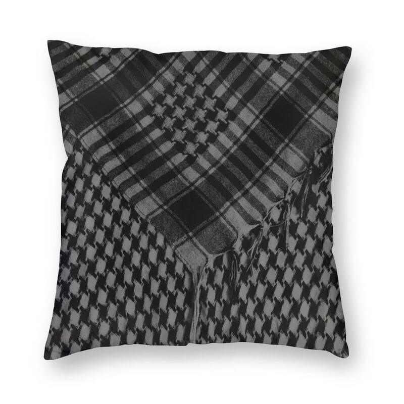 Kufiyah Bandana Shemagh Cushion Cover for Sofa Velvet Keffiyeh Pattern Pillow Case Living Room Decoration Men Scarf Shawl Wrap Pattern of Arab Shemagh Keffiyeh Men Arab Kufiyah Keffiyeh Arabic Muslim Head Wrap Stevvex