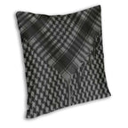 Kufiyah Bandana Shemagh Cushion Cover for Sofa Velvet Keffiyeh Pattern Pillow Case Living Room Decoration Men Scarf Shawl Wrap Pattern of Arab Shemagh Keffiyeh Men Arab Kufiyah Keffiyeh Arabic Muslim Head Wrap Stevvex