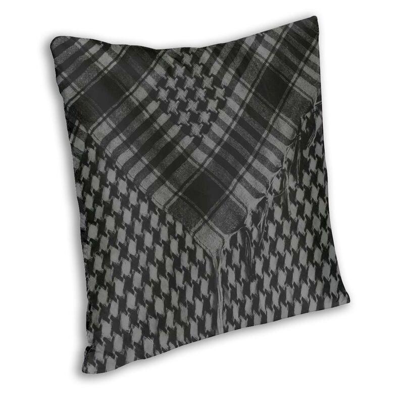 Kufiyah Bandana Shemagh Cushion Cover for Sofa Velvet Keffiyeh Pattern Pillow Case Living Room Decoration Men Scarf Shawl Wrap Pattern of Arab Shemagh Keffiyeh Men Arab Kufiyah Keffiyeh Arabic Muslim Head Wrap Stevvex