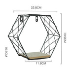 Minimalist Hexagonal Iron Wall Shelf for Decoration Lootquake LLC