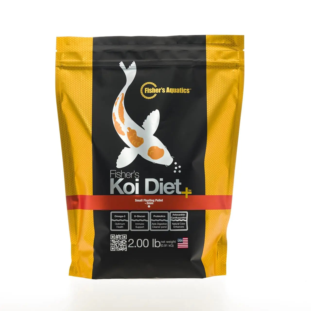 Fishers Aquatics Koi Fish Food 2.0 lb - Koi Diet Small 3mm Floating Pellets Fish Food for Ponds Koi Food Fall Spring Summer Winter Goldfish Food Lootquake LLC