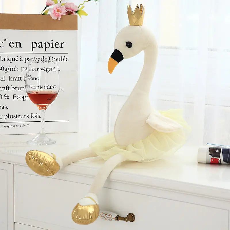 Cute Crown Ballerina Flamingo Swan Plush Toy Pi-Mart