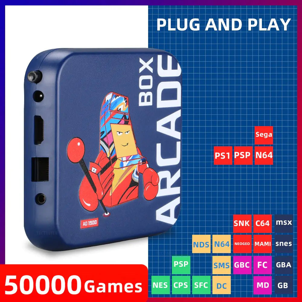 ARCADE Retro TV Game Console with 50,000 Games Support