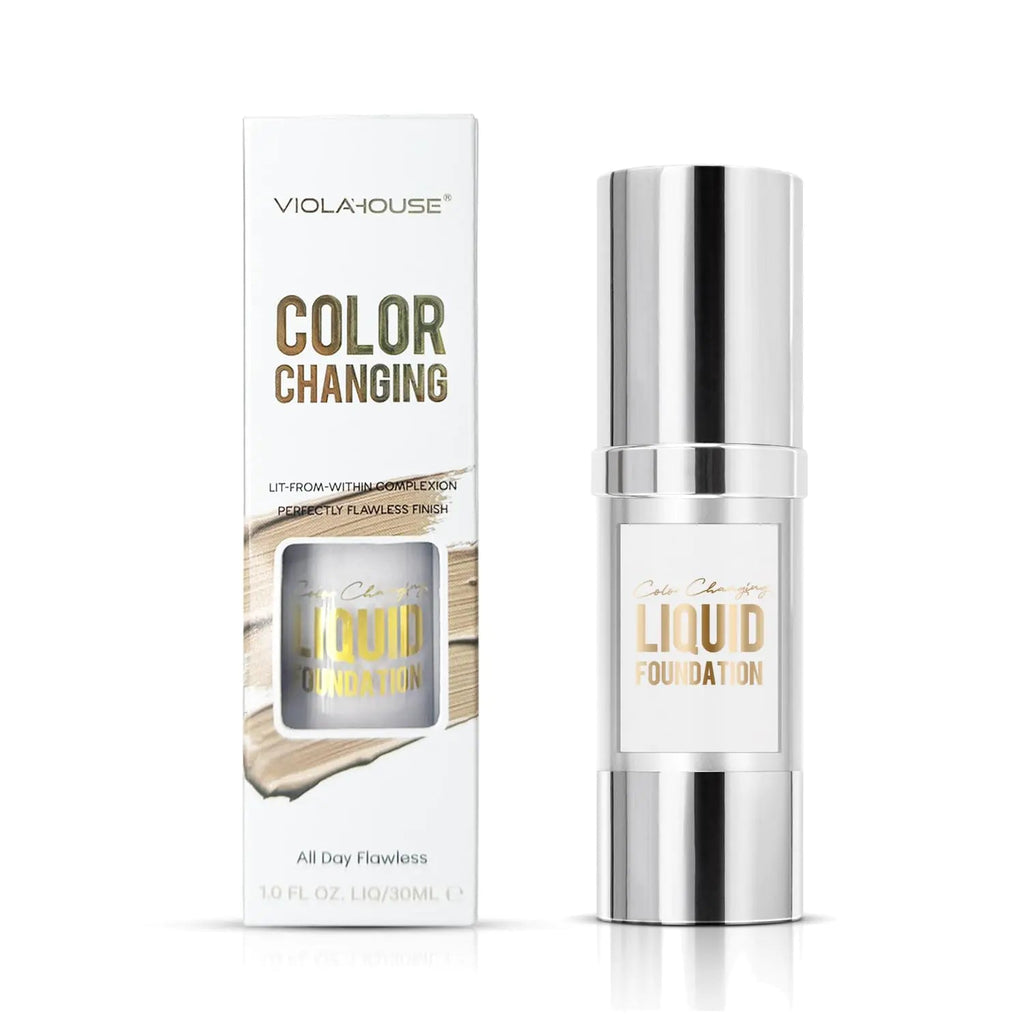 VIOLA HOUSE Color Changing Foundation Liquid Foundation Makeup For Face Color Changing Flawless Finish Foundation Lightweight Moisturizing Glow 1.0 Fl Oz (medium skin color 1.0 Fl Oz/30ML) Lootquake LLC