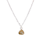 Labradorite 10mm Silver Plated Pendant Necklace 18in