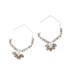 Labradorite Drop Earrings Sterling Silver Dangle Hooks