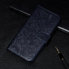 Lace Flower Leather Wallet Case For Xiaomi Redmi Note 11 10 Pro 7 6 8 8t Redmi 10c 10a A1 9t 7a 8a 9c 9a Case Mi A3 A2 Lite 9 Phone Case Premium Pu Leather Flip Cover With Card Holder Feature Protective Cover Stevvex