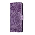 Lace Flower Leather Wallet Case For Xiaomi Redmi Note 11 10 Pro 7 6 8 8t Redmi 10c 10a A1 9t 7a 8a 9c 9a Case Mi A3 A2 Lite 9 Phone Case Premium Pu Leather Flip Cover With Card Holder Feature Protective Cover Stevvex