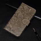 Lace Flower Leather Wallet Case For Xiaomi Redmi Note 11 10 Pro 7 6 8 8t Redmi 10c 10a A1 9t 7a 8a 9c 9a Case Mi A3 A2 Lite 9 Phone Case Premium Pu Leather Flip Cover With Card Holder Feature Protective Cover Stevvex